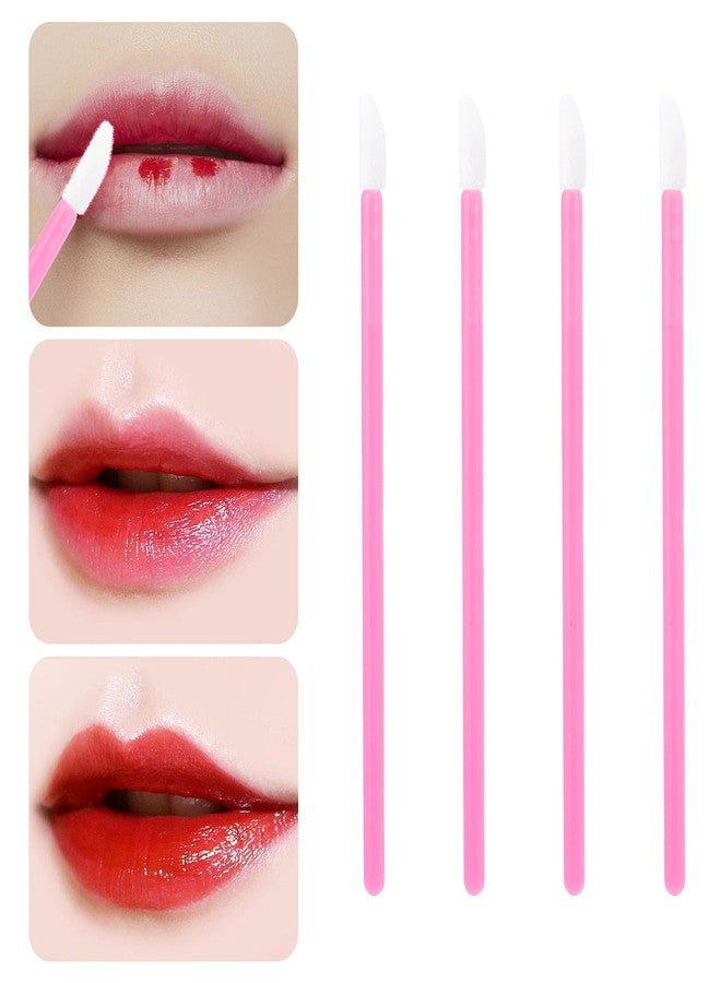 Tbestmax 200 Pcs Lip Wands Applicators, Disposable Lipstick Lint Free Brush Makeup Gloss Wands, Makeup Applicator Beauty Tool Kits Pink - Image 3